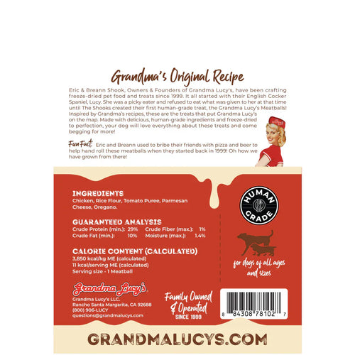 Grandma Lucy's Freeze-Dried Meatballs Chicken Parmesan Dog Treats