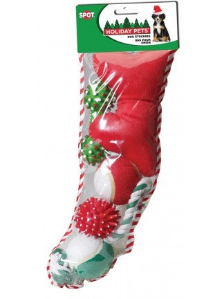 Spot HOLIDAY DOG TOY STOCKING, LARGE