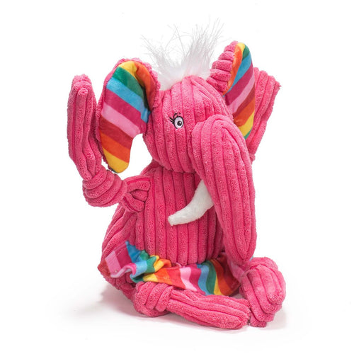 HuggleHounds Rainbow Elephant Knottie™ Dog Toy (Large)