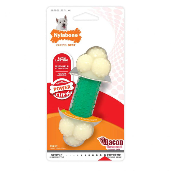 Nylabone DuraChew Double Action Chew Bacon Flavor Dog Toy