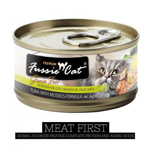 Fussie Cat Premium Tuna with Mussels Formula in Aspic Canned Food