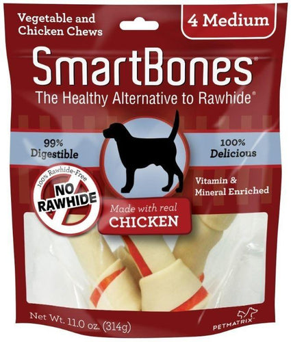 SmartBones Medium Chicken Chew Bones Dog Treats