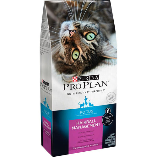 Purina Pro Plan Focus Hairball Management Chicken & Rice Formula Adult Dry Cat Food