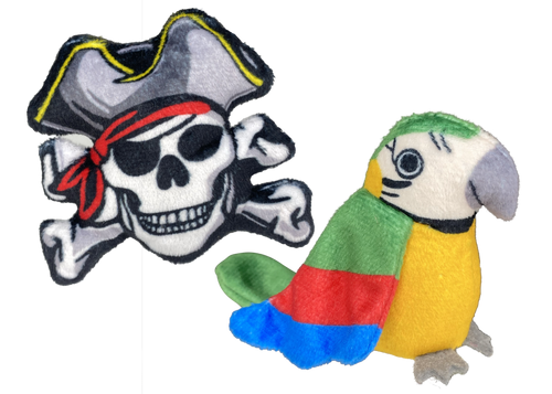 Margaritaville® Pirate Skull and Parrot Cat Toy