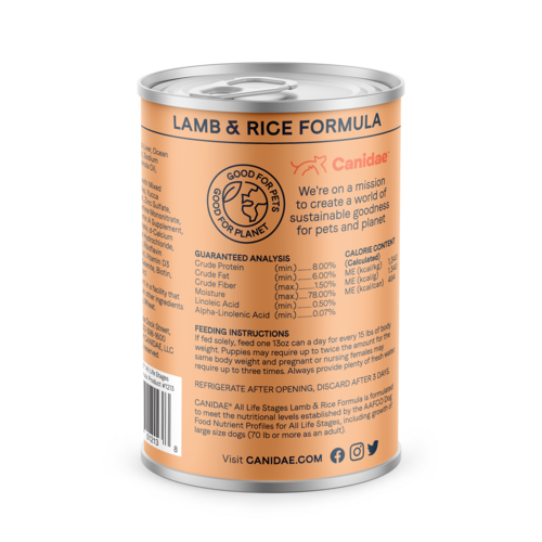 Canidae All Life Stages Lamb and Rice Canned Dog Food