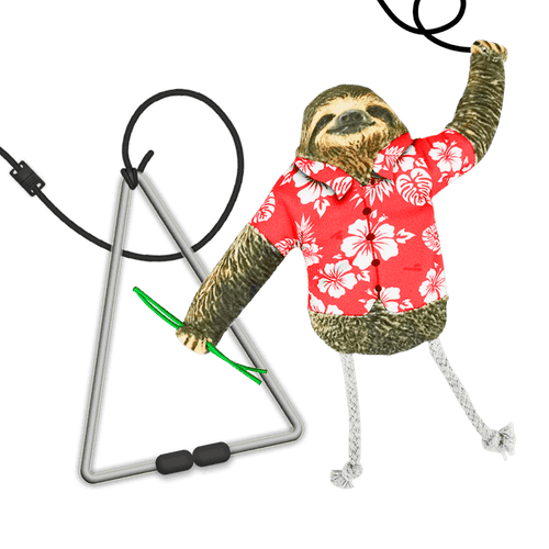 Meowijuana Jump 'n' Jamb Get Wild Sloth Cat Toy (Hanging Toy)