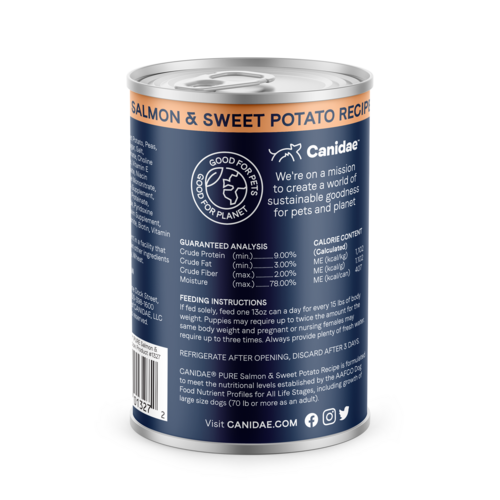 Canidae PURE Grain Free Limited Ingredient Salmon and Sweet Potato Recipe Wet Dog Food (13-oz, case of 12)