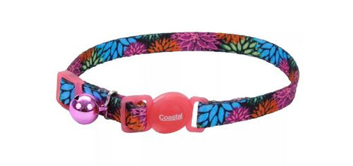 Coastal Pet Product Safe Cat Fashion Adjustable Breakaway Collar (Wildflower 3/8 X 8-12)