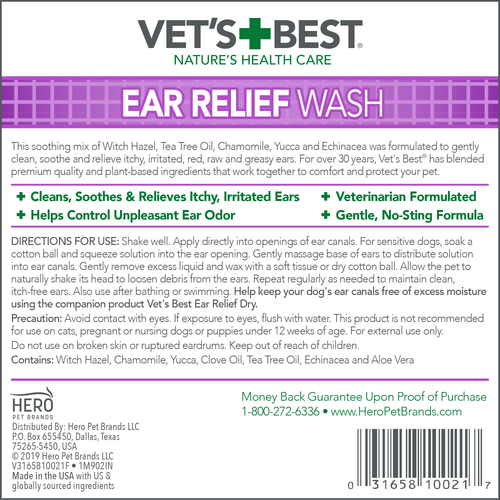 Vet's Best Ear Relief Wash (16-oz)