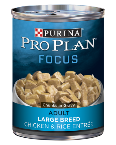 Purina Pro Plan FOCUS Adult Large Breed Chicken & Rice Entrée Chunks In Gravy Wet Dog Food