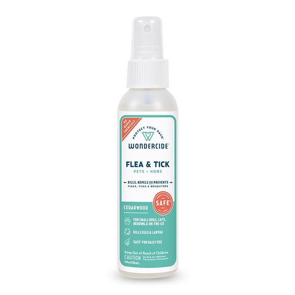 Wondercide Cedarwood Flea & Tick Spray for Pets + Home with Natural Essential Oils (4 oz)