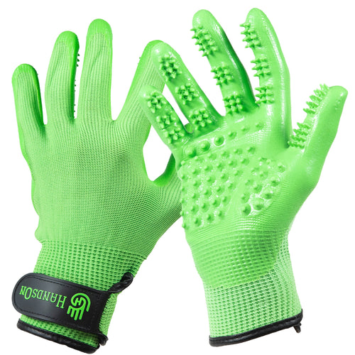 HandsOn Animal Grooming Gloves (Small - Black)
