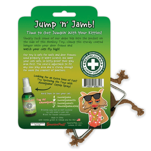 Meowijuana Jump 'n' Jamb Monkey Cat Toy (Medium)