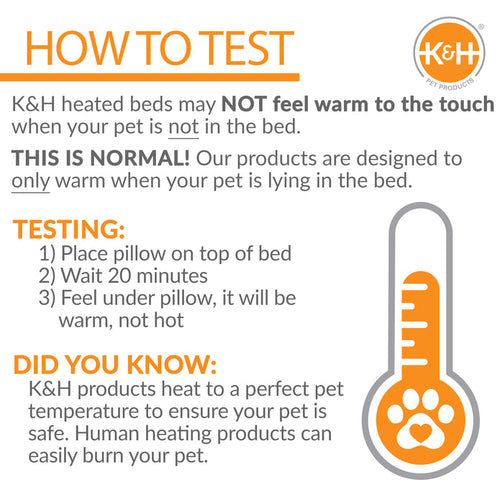 K&H Lectro-Soft™ Outdoor Heated Pet Bed Gray (Small 14 x 18 (20W))