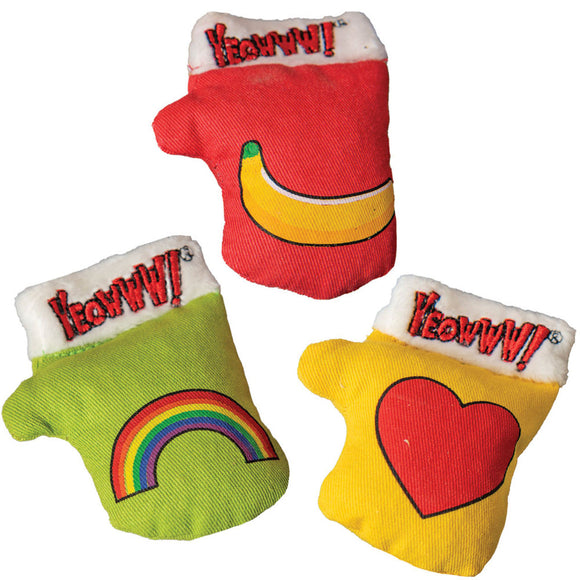 Yeowww! Catnip Kitten Mittens Cat Toy (Red Banana)