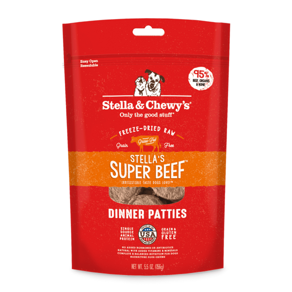 Stella & Chewy's Stella's Super Beef Freeze-Dried Dinner Patties Dog Food