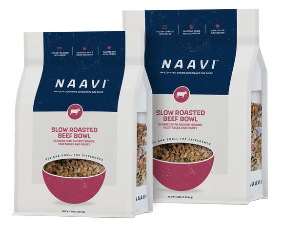 Naavi Slow Roasted Beef Bowl for Dogs