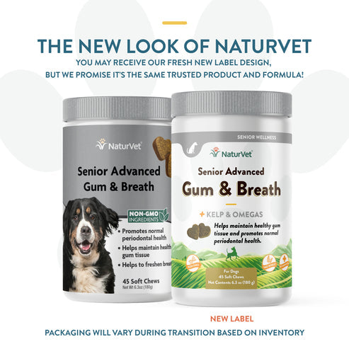 NaturVet Senior Advanced Gum and Breath Dog Soft Chews