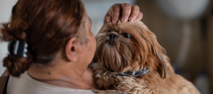 Woman with her pet dog