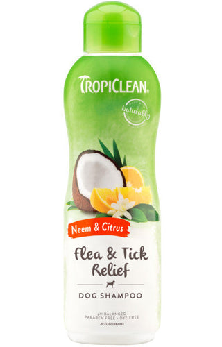 TropiClean Neem & Citrus Flea & Tick Relief Shampoo for Dogs