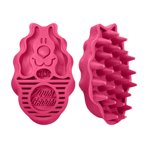 KONG ZoomGroom™ Raspberry Dog Grooming Brush