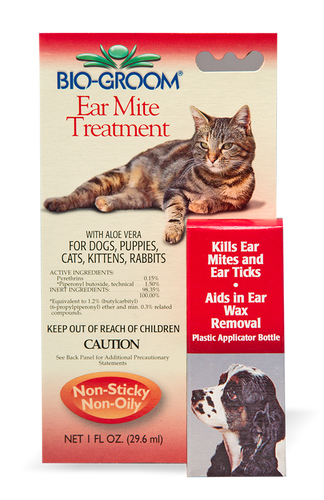 Bio-Groom Ear Mite Treatment for Cats and Dogs (1 oz)