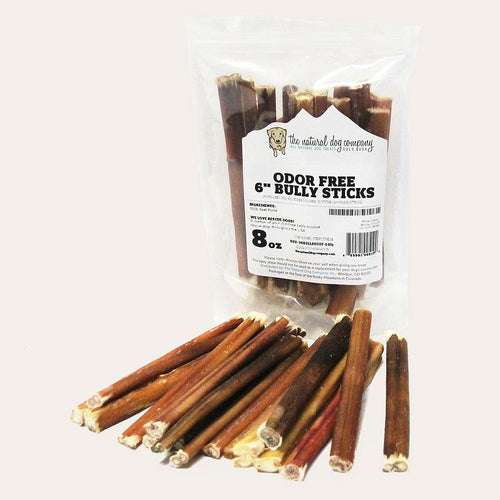 Natural Dog 6in Bully Sticks Odor Free