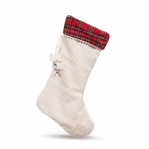 HuggleHounds Corduroy Tartan Dog Stocking