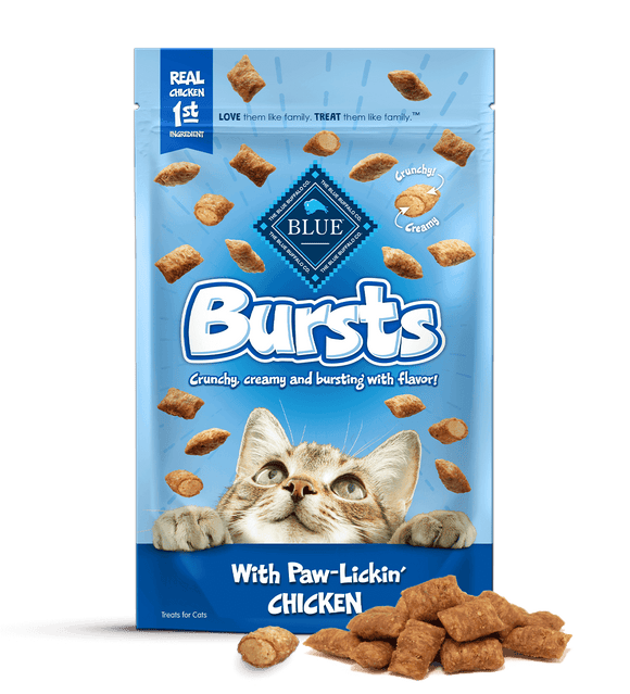 BLUE™ Bursts Paw-Lickin’ Chicken Cat Treats (2-oz)