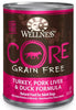 Wellness CORE Grain Free Natural Turkey, Pork Liver and Duck Recipe Wet Canned Dog Food