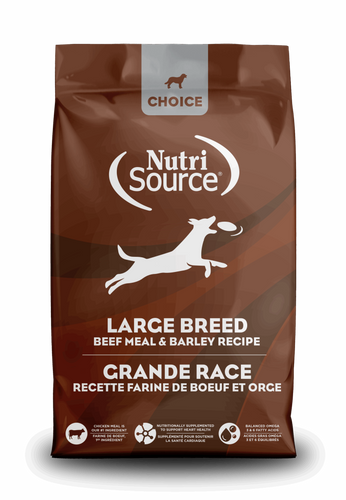 NutriSource® Large Breed Beef Meal & Barley Recipe Healthy Affordable Dry Dog Food
