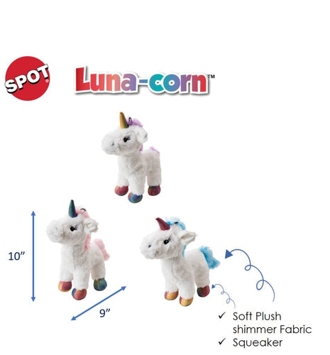 Spot Luna-Corn Plush Dog Toy