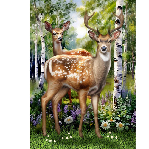 Briarwood Lane Deer in Forest Garden Flag