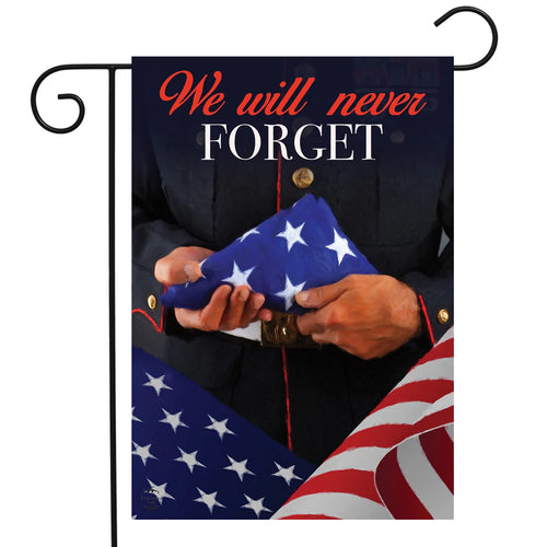 Briarwood Lane We Will Never Forget Garden Flag