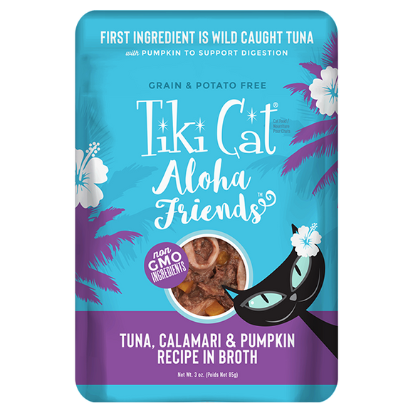 Tiki Cat Aloha Friends Grain Free Tuna with Calamari and Pumpkin Cat Food