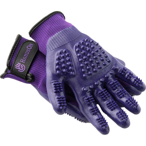 HandsOn Animal Grooming Gloves (Small - Black)