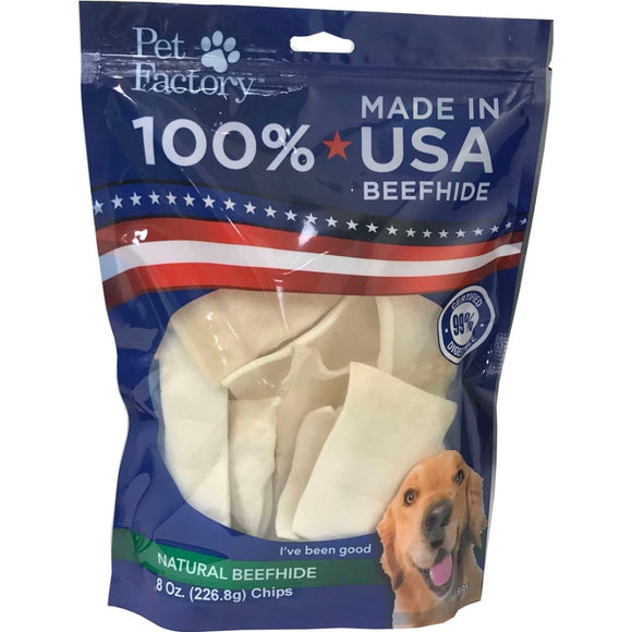 Pet Factory USA Beefhide Chips (8 oz)