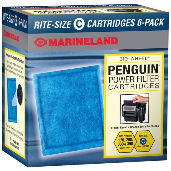 MARINELAND RITE SIZE PENGUIN POWER FILTER CARTRIDGE (SIZE C/6 PACK)