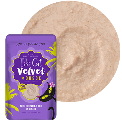 Tiki Cat® Velvet Mousse™ Chicken & Egg in Broth (2.8 oz)