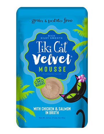 Tiki Cat® Velvet Mousse™ Chicken & Salmon in Broth (2.8 oz)